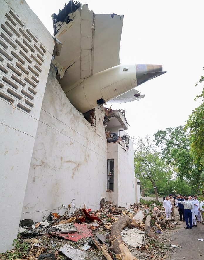 PM visits the crash site of the AI-171 flight that met with an accident in Ahmedabad, Gujarat on June 13, 2025.