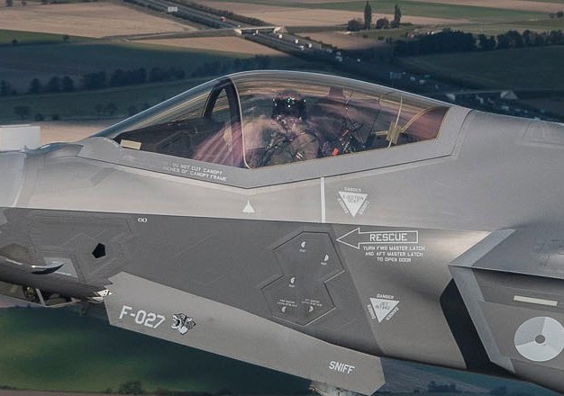 A Dutch F-35 sporting a drone victory marking