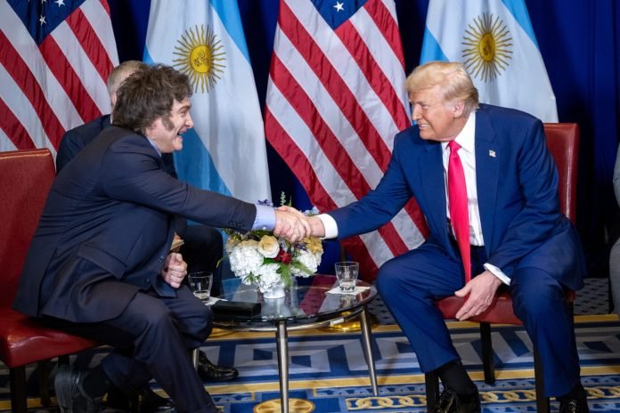 Argentinian President Javier Milei meets US President Donald Trump