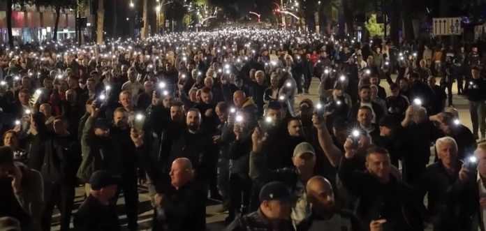 17_April_2026_Democratic_Party_protest_in_Tirana,_Albania